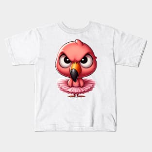 Angry Critters - Flamingo in Tutu Kids T-Shirt